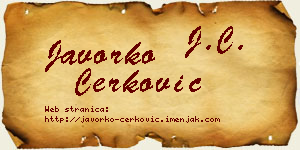 Javorko Čerković vizit kartica